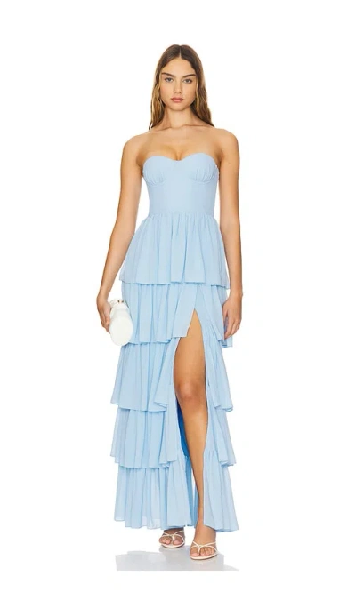 Lovers & Friends Hattie Gown In Baby Blue