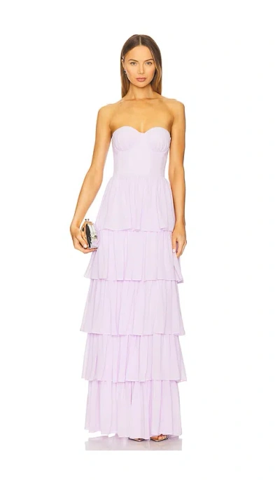Lovers & Friends Hattie Gown In Lavender