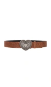 Lovers & Friends Heart Buckle Belt In Brown