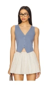 Lovers & Friends Jada Vest In 灰蓝色
