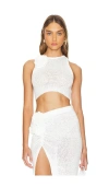 Lovers & Friends Joya Rosette Top In Ivory