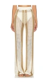 Lovers & Friends Kerim Stripe Pant In Tan