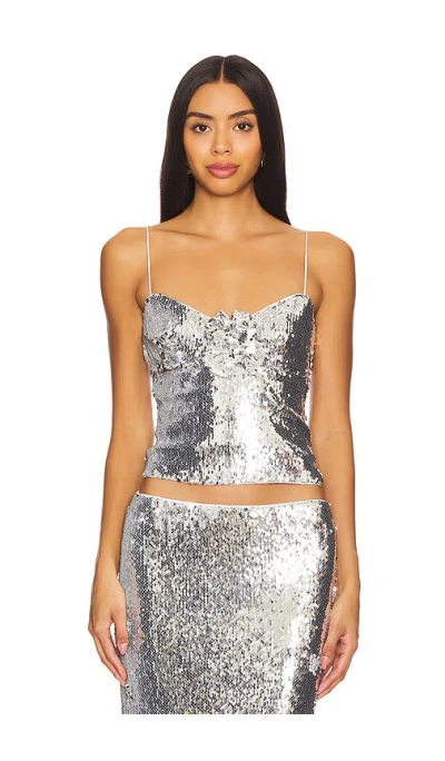Lovers & Friends Lilium Top In Silver