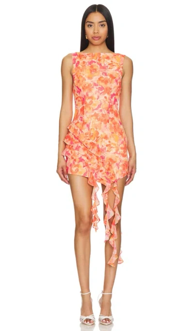 Lovers & Friends Lilo Mini Dress In Sunset Floral Multi