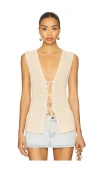 Lovers & Friends Lizzy Tie Front Vest