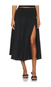 Lovers & Friends Mac Midi Skirt In Black