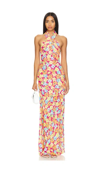 Lovers & Friends Macie Maxi Dress In Pop Floral Multi