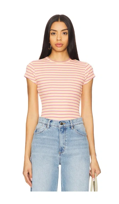 Lovers & Friends Madelyn Tee In 橙色混杂条纹
