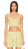 Lovers & Friends Meadow Crochet Top In 黄色