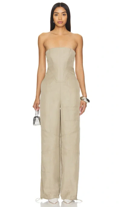 Lovers & Friends Meadow Jumpsuit In 灰绿色