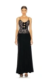 Lovers & Friends Millie Gown In Black