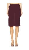 Lovers & Friends Mischa Midi Skirt In 酒红色