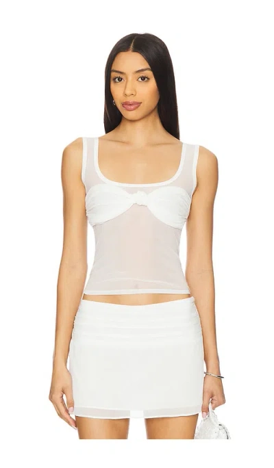 Lovers & Friends Nani Sheer Top In White