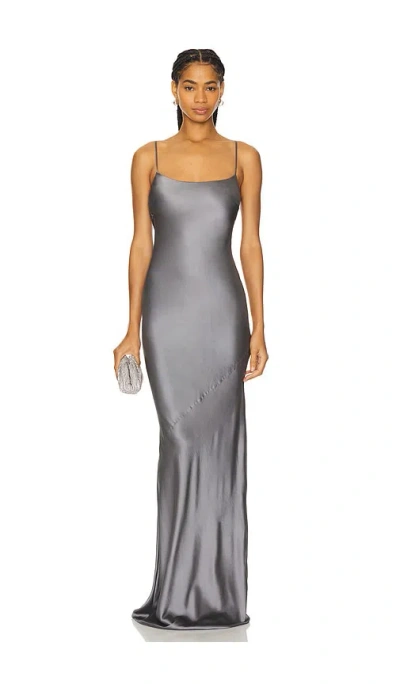 Lovers & Friends Natalie Maxi Dress In Asphalt Grey
