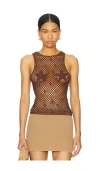 Lovers & Friends Ottavia Crochet Top In 브라운