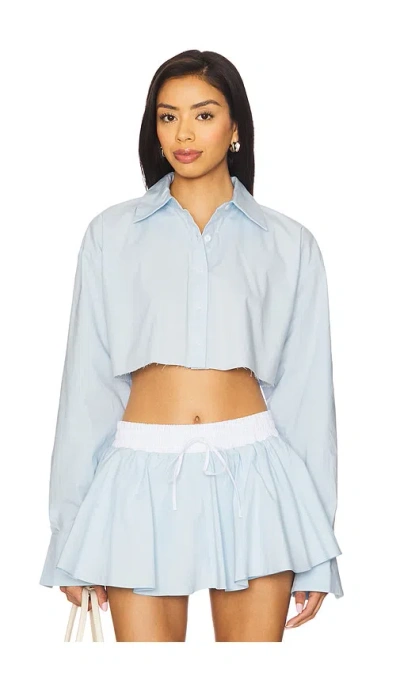 Lovers & Friends Palmer Cropped Top In Blue