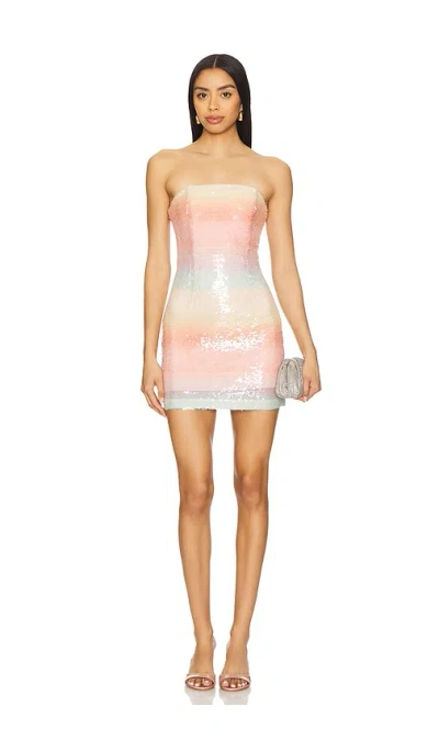 Lovers & Friends Rachael Mini Dress In 七色彩虹色