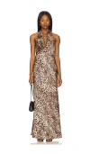 Lovers & Friends Raven Maxi Dress In Manyara Animal Multi