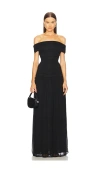 Lovers & Friends Remy Gown In Black