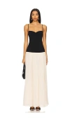 Lovers & Friends Rian Gown In 블랙 & 크림