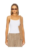 Lovers & Friends Ribbed Square Neck Bodysuit In White