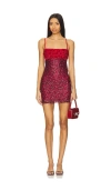 Lovers & Friends Rossa Sequin Mini Dress In Red