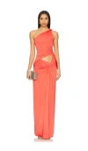 Lovers & Friends Rowan Gown In 珊瑚色