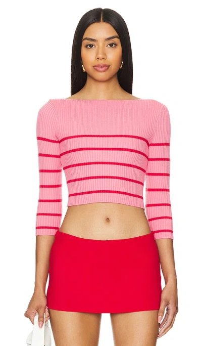 Lovers & Friends Strick Mafalda Stripe In Pink