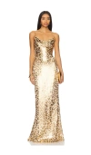 Lovers & Friends Taylor Gown In Leopard