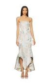 Lovers & Friends Urgonia Gown In Blush And Blue