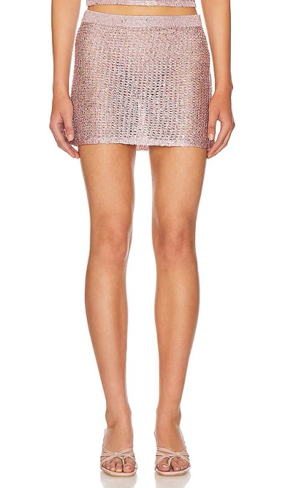 Lovers & Friends Verde Mini Skirt In Blush