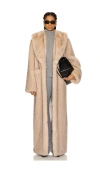 Lovers & Friends Vincent Faux Fur Coat In Taupe