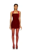 Shop Lovers & Friends Vivica Velvet Mini Dress In Red