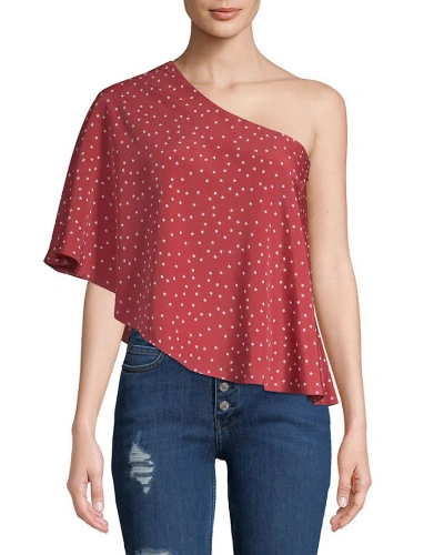 Lovers & Friends Lovers + Friends Willow Star One-shoulder Top In Red