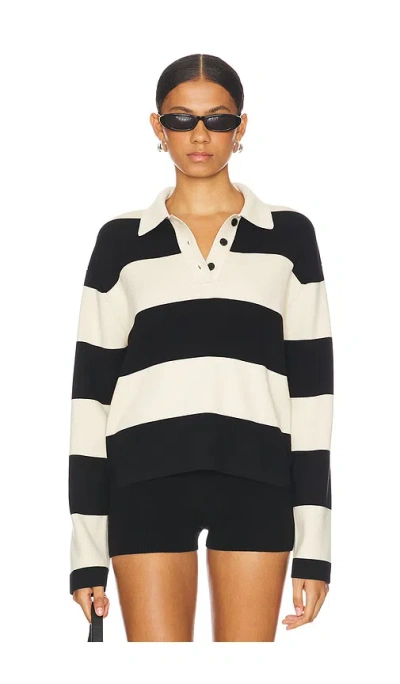 Lovers & Friends X Ella Rose Parvati Stripe Sweater In 黑色 & 米黄色