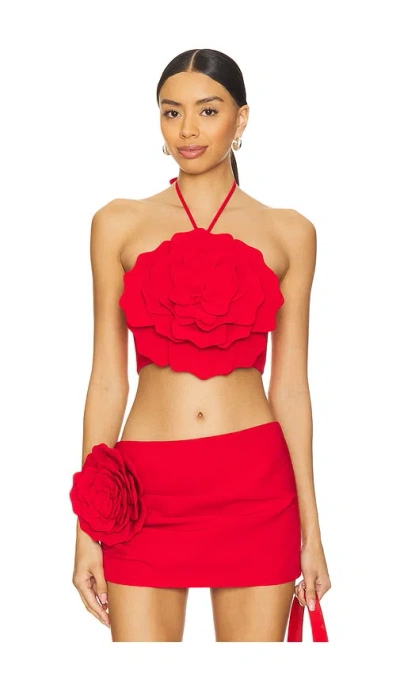 Lovers & Friends Zora Crop Top In 红色
