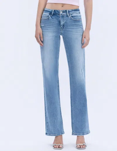 Lovervet Aileeah Full Length Straight Leg Jeans In Blue