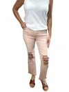 Lovervet Be My Lover Vintage Crop Jeans In Blush In Neutral