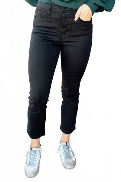 Lovervet High Rise Ankle Straight Leg Jeans In Black