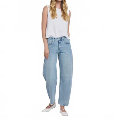 Lovervet High Rise Barrel Jean In Blue