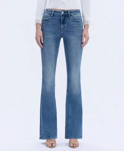 Lovervet High Rise Bootcut Jeans In Neatness In Blue