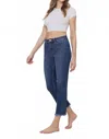 Lovervet High Rise Crop Regular Straight Jeans In Blue In Multi