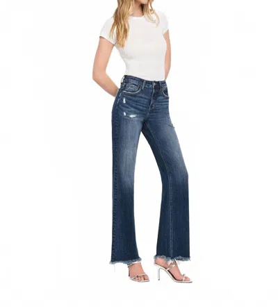 Lovervet High Rise Dad Jean - Plus In Dark Wash In Blue