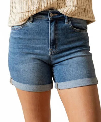 Lovervet High Rise Denim Shorts In Aspire In Blue