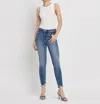 Lovervet High Rise Distressed Hem Skinny Jean In Instrumental