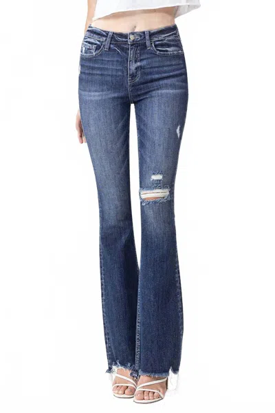 Lovervet High Rise Flare Jeans In Dark Wash