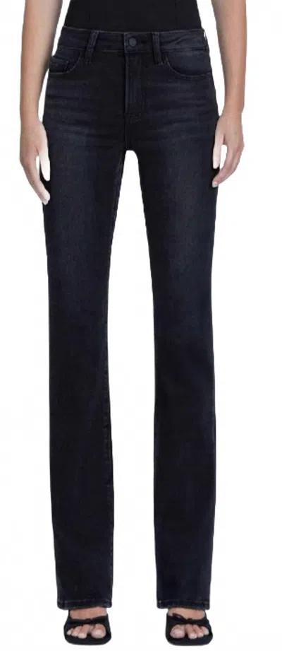 Lovervet High Rise Full Length Bootcut Jeans In Black In Blue