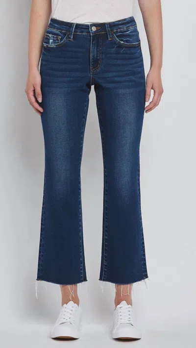 Lovervet High Rise Mini Bootcut Jean In Dark Wash In Blue