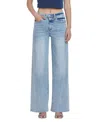 Lovervet High Rise Wid Leg Denim Jeans In Glacier Tides In Multi