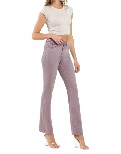 Lovervet Mid Rise Bootcut Jeans In Burnt Rose In Purple